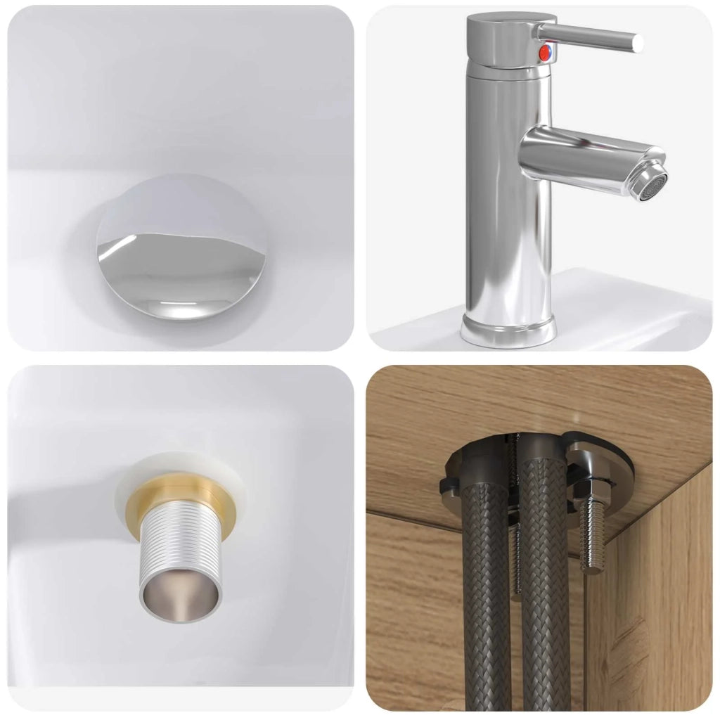 Set di mobili per il bagno 2 pz Rovere Artigianale 3403975