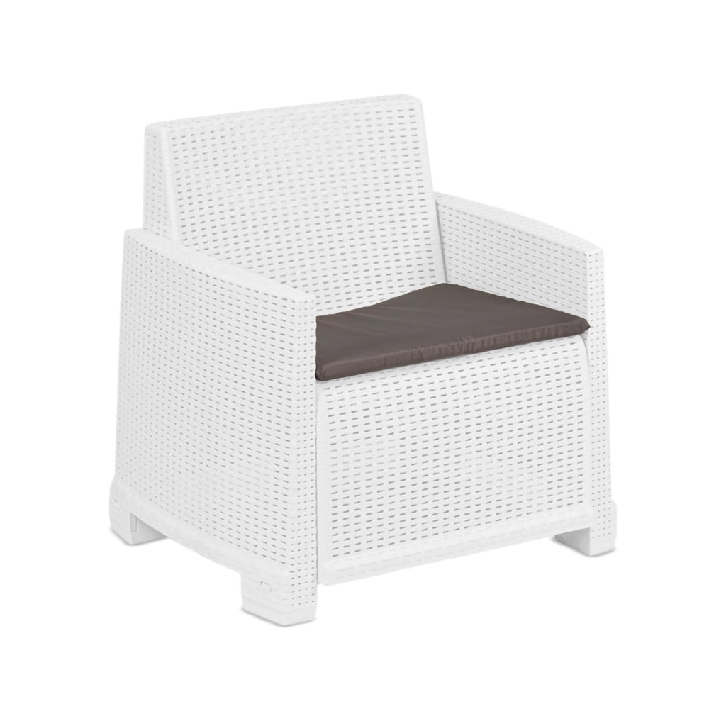 Gaby, Poltrona da Esterno Braccioli Made in Italy, 66x72 cm Bianco