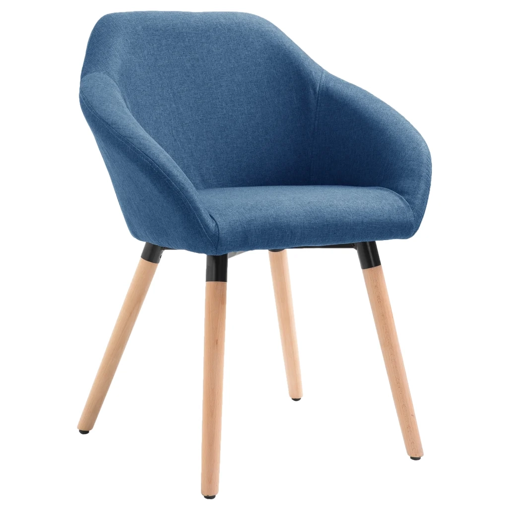 Sedie da Pranzo 4 pz Blu in Tessuto 278411
