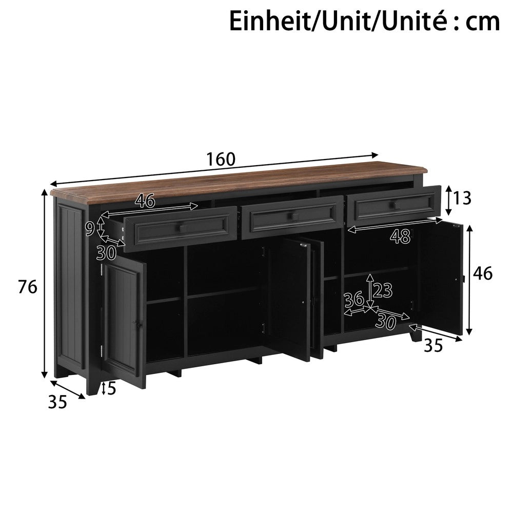 Credenza Moderna ¨C MINIMAL ¨C Legno, Soggiorno, 160x35x76 cm