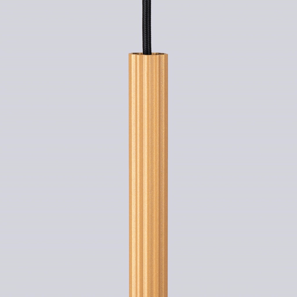 Lampada sospensione tubo rigato oro ZENTRA 1xG9 8W