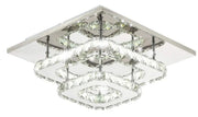Lampada Da Soffitto Cristallo Plafoniere Led 24w Quadrato App410-c