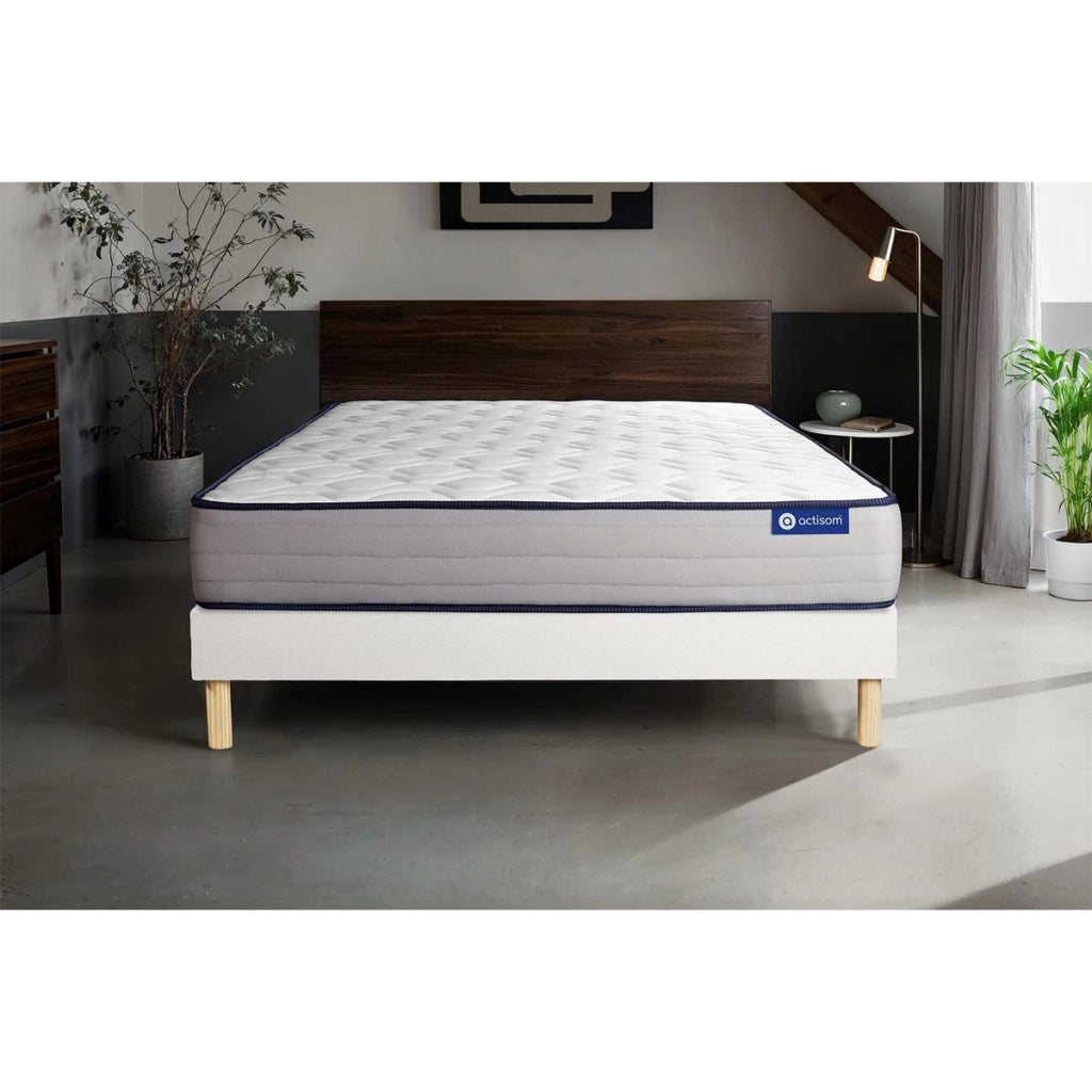 Kit rete e materasso matrimoniale Actilatex form 140x210cm - Spessore : 22cm - Lattice e memory foam - rigido