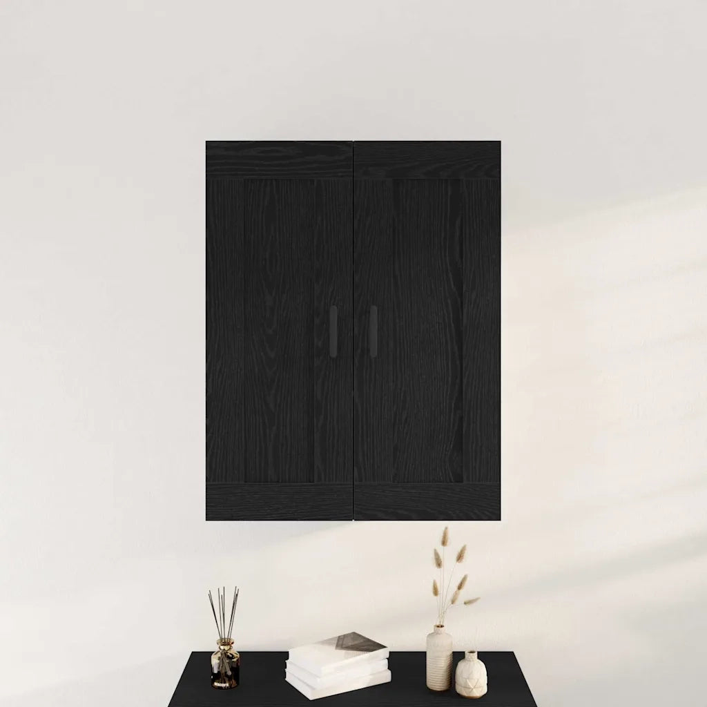 Armadietto a Muro | Mobile a muro Rovere Nero 69,5 x 34 x 90 cm Legno multistrato