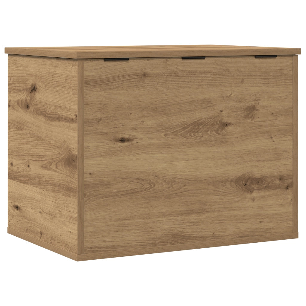 Scatola di Stoccaggio  con Coperchio Rovere Artigianale 60x42x46 cm Legno Ingegnerizzato