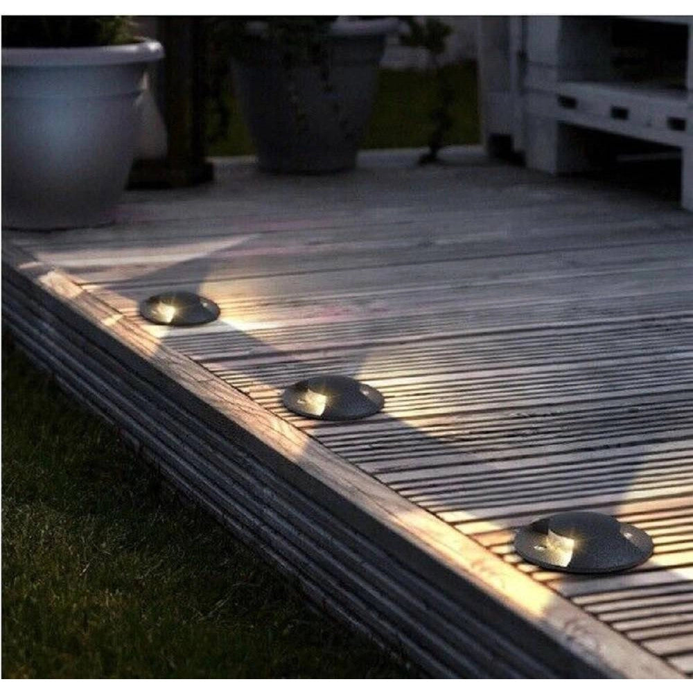 Trade Shop - Faretto Segnapassi Led Calpestabile Radente Luce Naturale Ip65 3w Doppio Fascio -