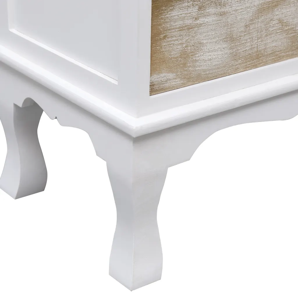Cassettiera Bianca 50x30x80 cm in Legno CFW4302209