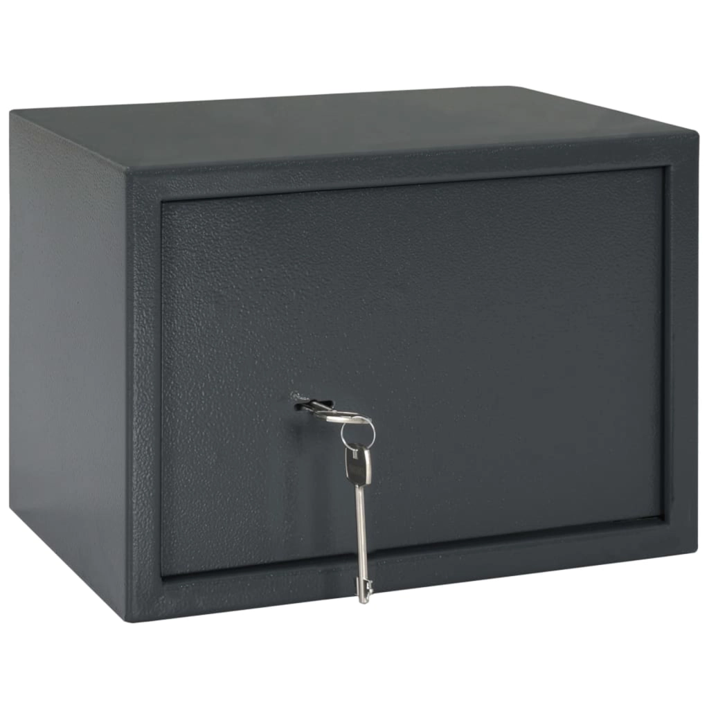 Cassaforte con Lucchetto Grigio Scuro 25x35x25 cm Acciaio
