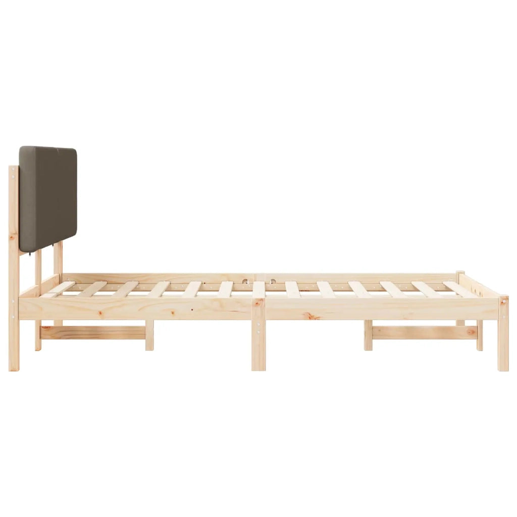 Letto con Testiera Rivestita Talpa 120 x 190 cm Pino massello