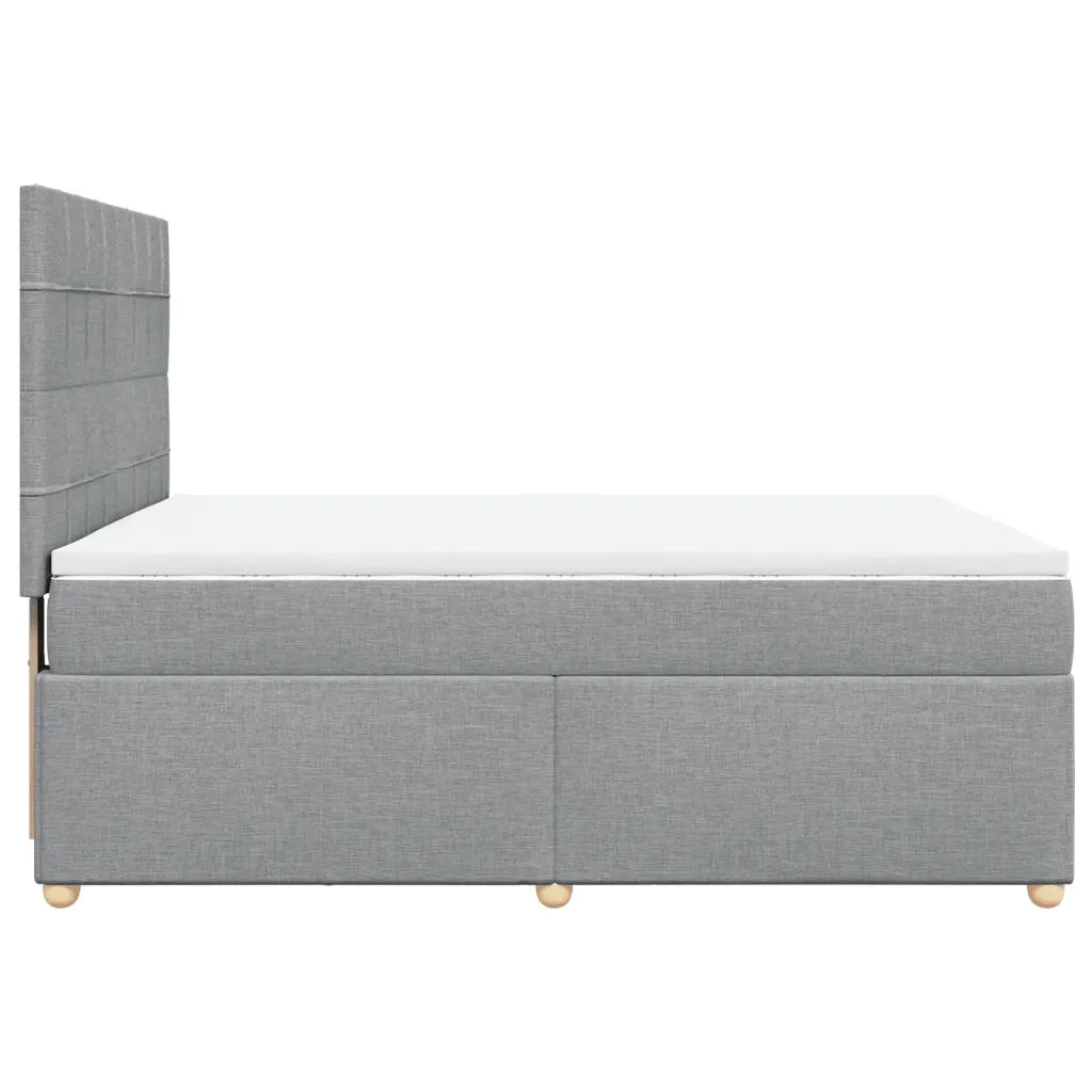 vidaXL Giroletto a Molle con Materasso Grigio Chiaro 160x200cm Tessuto