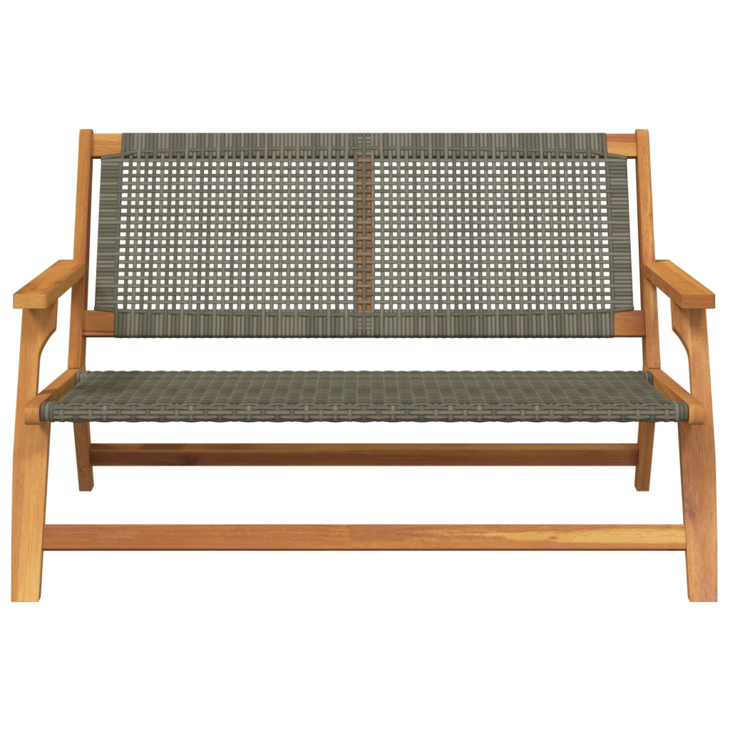 Panchina da Giardino Grigia 122x76x73.5 cm Legno Massello di Acacia