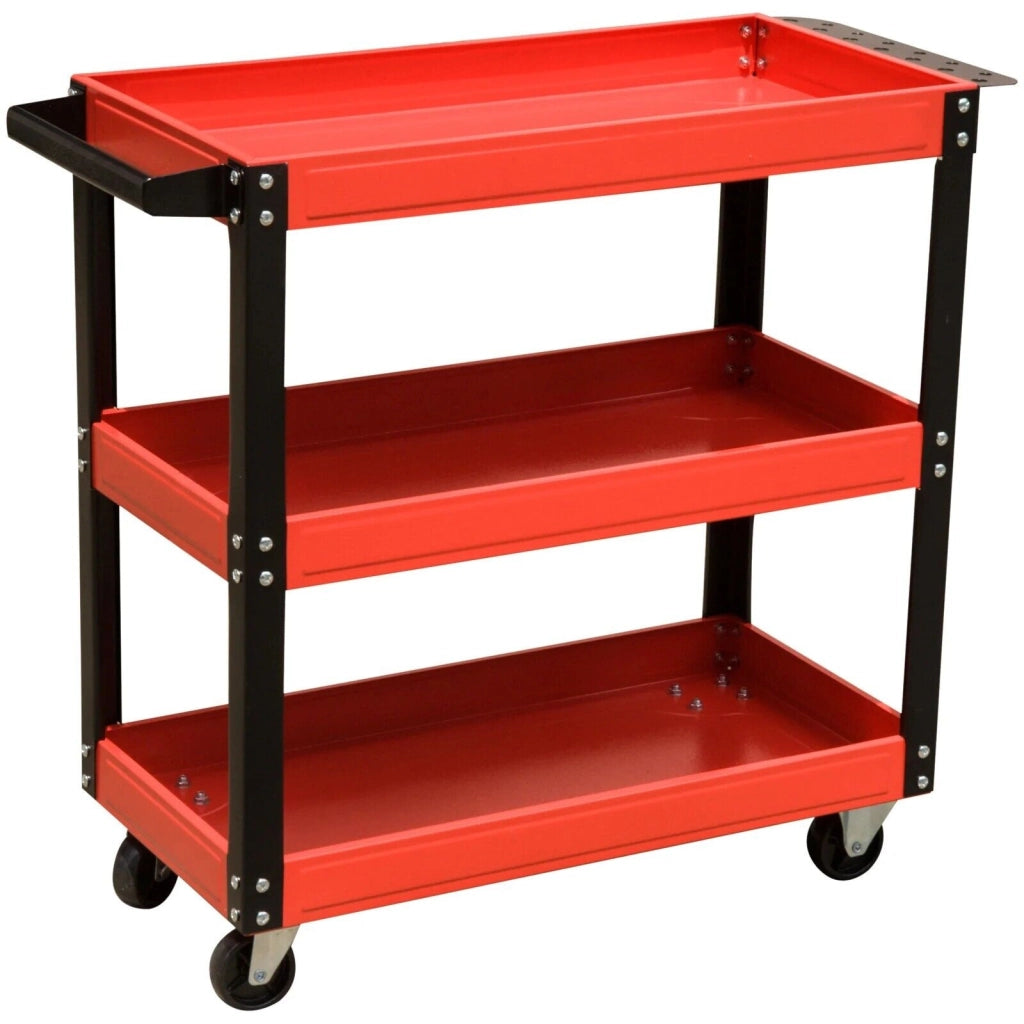 Carrello Per Attrezzi Da Officina portautensili 3 ripiani con 4 ruote 89824
