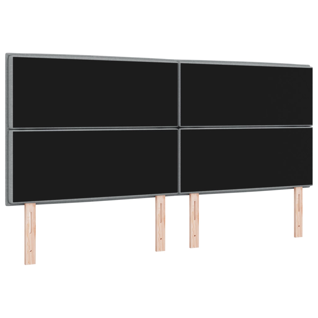 Testata LED Design Linee Grigio Chiaro 200 cm Tessuto