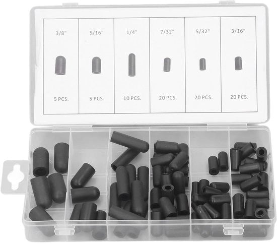 Assortimento di copri aspirapolvere in gomma - 80 pezzi - Resistente al calore - Bocchette aspirapolvere a vuoto - Prevenzione delle fessurazioni - Flessibili e duraturi - Bocchette a vuoto per aspirapolvere