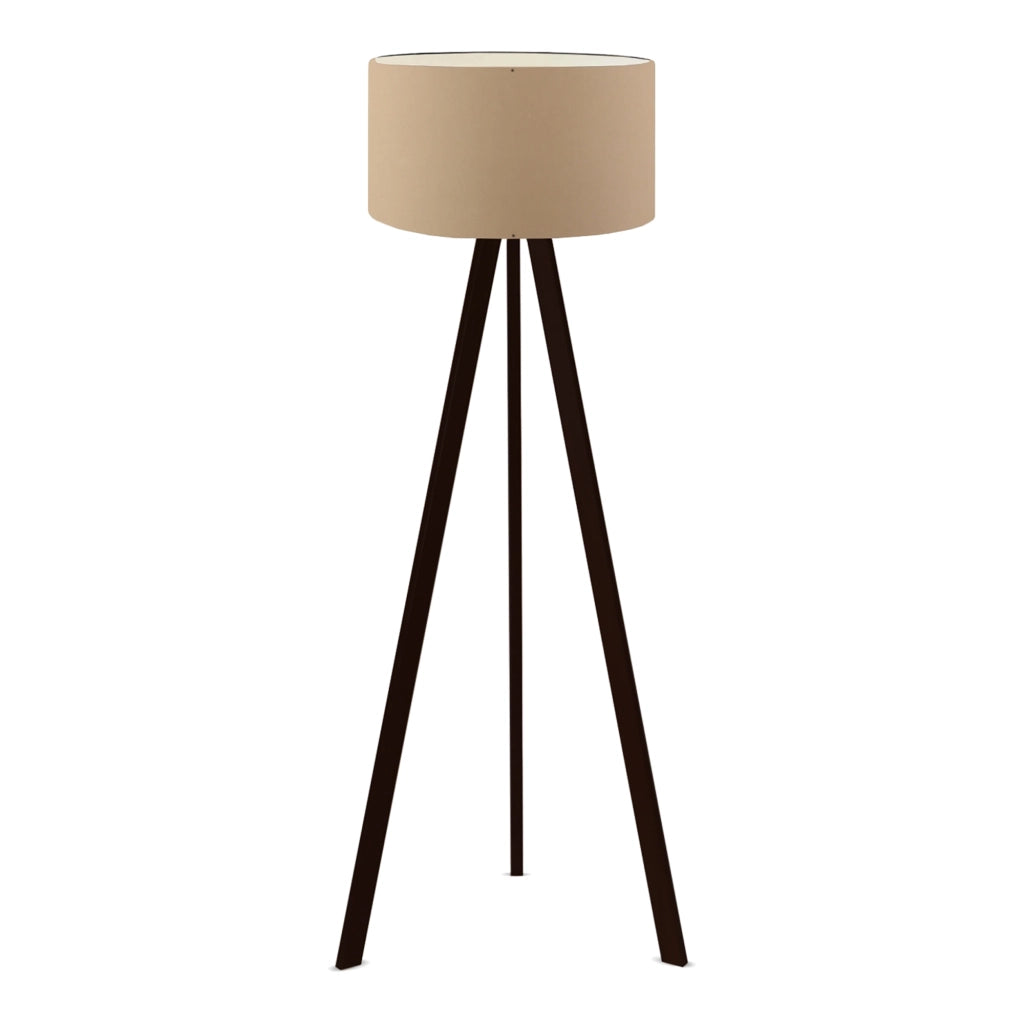 Set di 2 Lampade Scunthorpe Composto di 1 Lampada da Terra e 1 Lampada a Sospensione con Paralumi Beige lux.pro