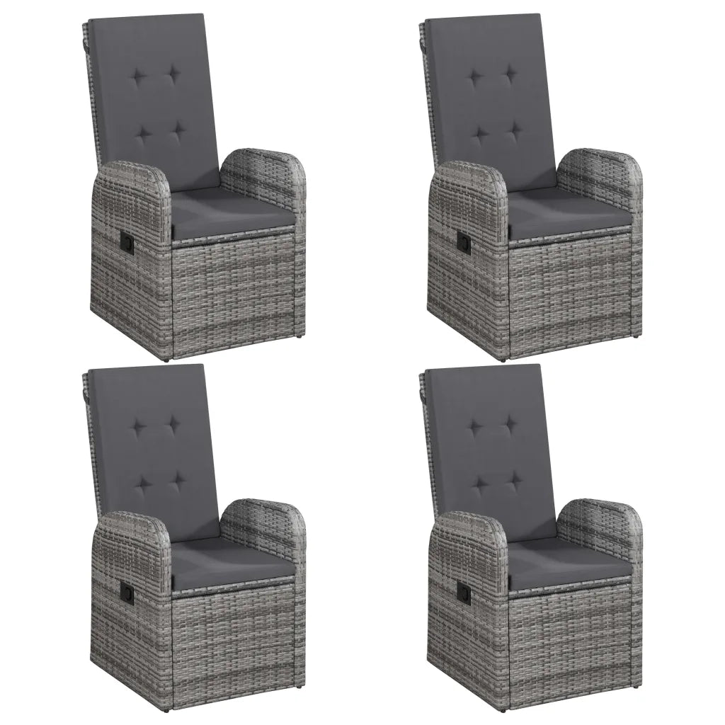 Set Mobili da Pranzo per Giardino 5 pz Grigio cod mxl 41566