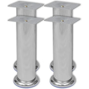 Set 4 gambe rotonde per sofa cromate 180 mm cod mxl 71539