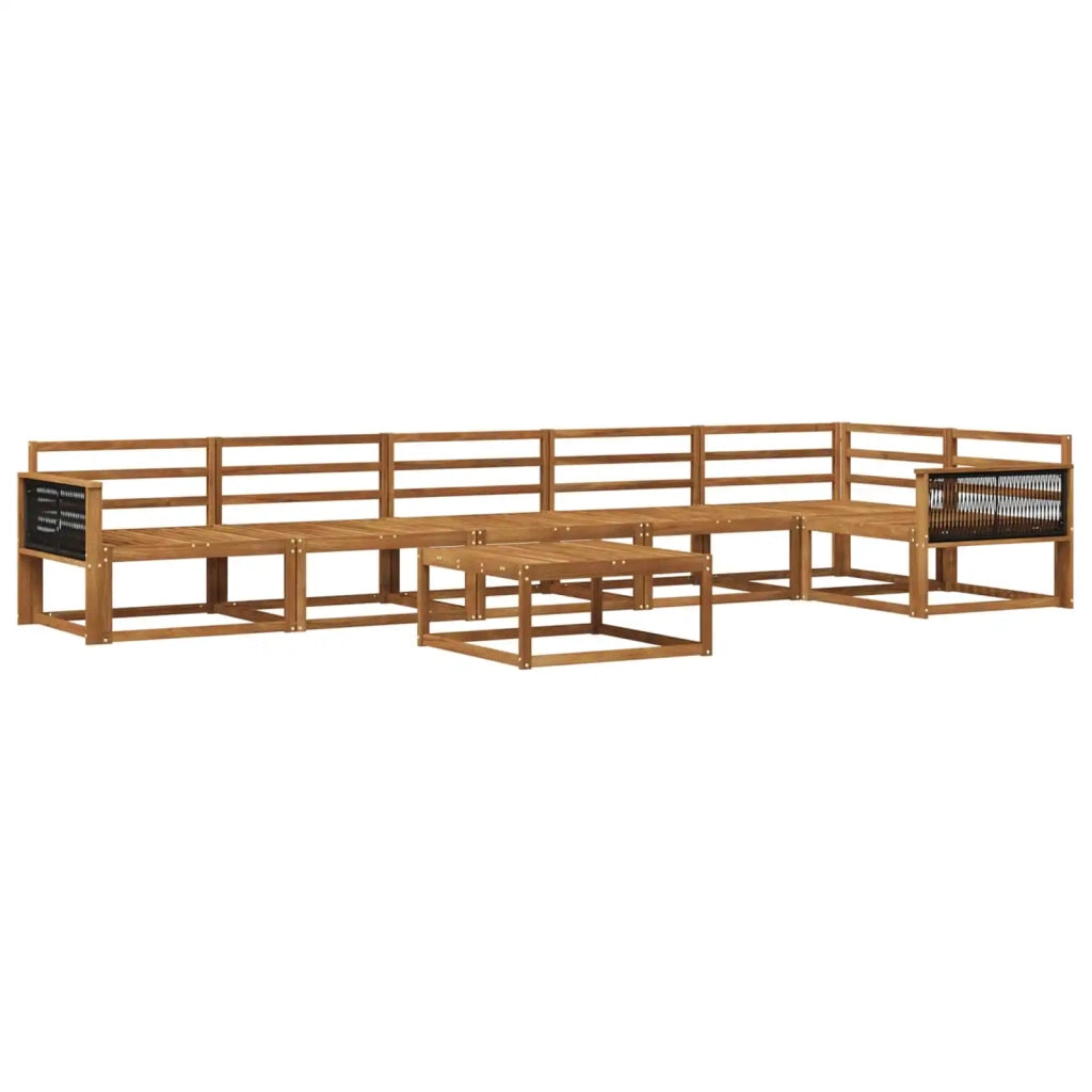 Set di divani da esterno 7 pcs Naturale