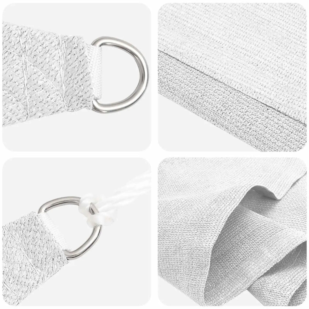 Telo Ombra-Vela Ombreggiante-Parasole a Vela Bianco 2 x 6 m HDPE