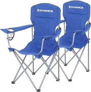 Set di sedie da campeggio - 2 pezzi - sedie da campeggio trasportabili - sedie da campeggio pieghevoli - sedie da campeggio leggere - sedie da giardino - blu - 76 x 51,5 x 95,5 cm (L x B x H)