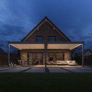 Pergola bioclimatica motorizzata Ombréa 4x8M autoportante – Antracite e Bianco