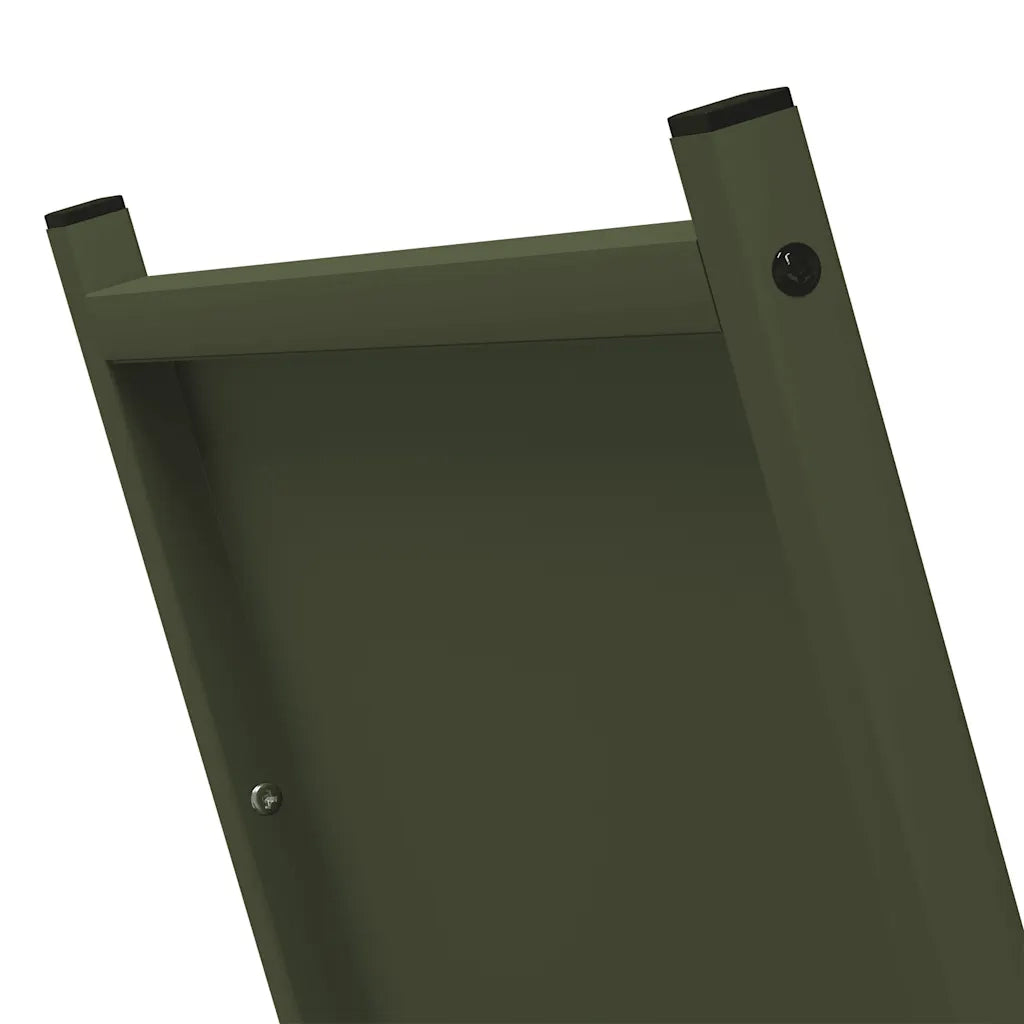 vidaXL Rastrelliera per Legna da Ardere Verde Oliva 69,5x35x81 cm