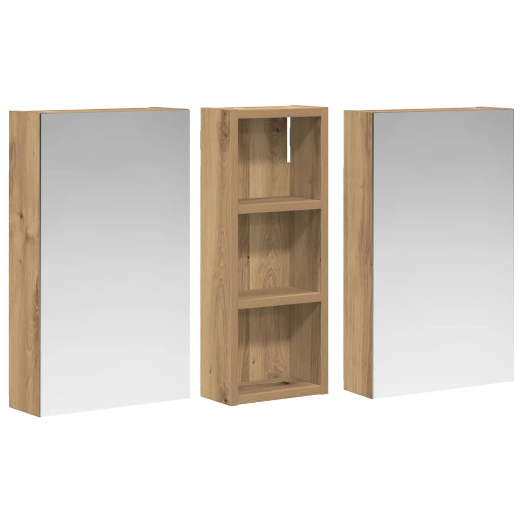 Set di Armadi da Bagno con lo scaffale 3 pcs 80 x 10,5 x 50 cm 3403655