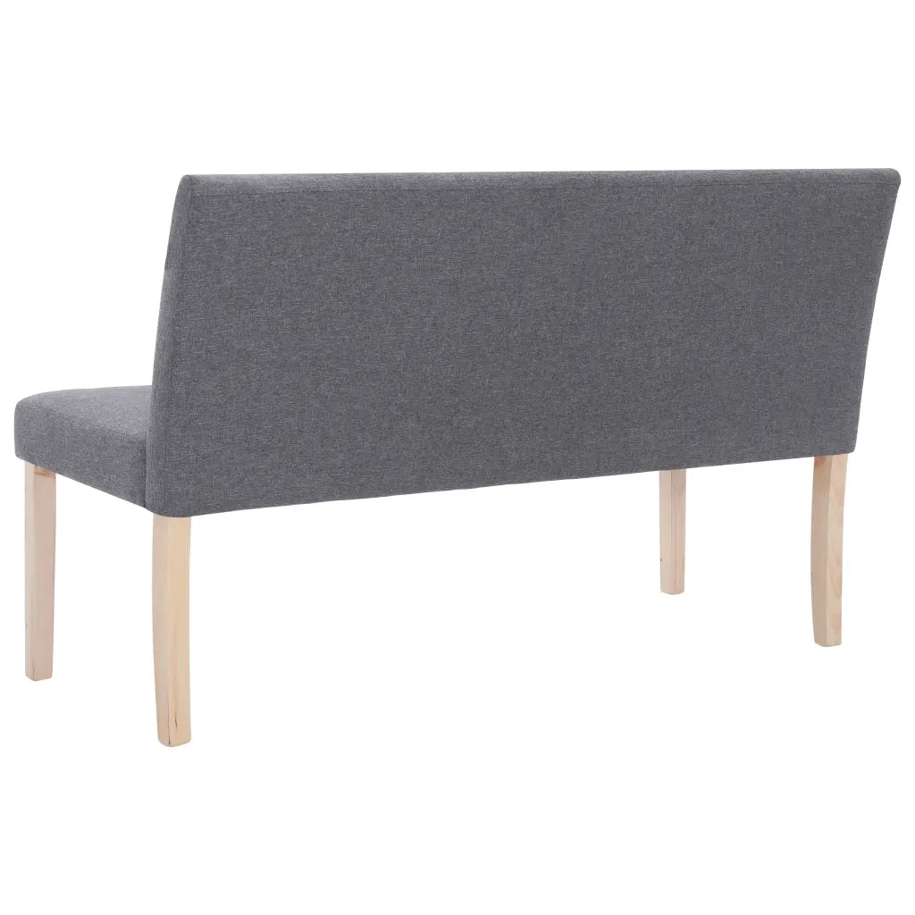 Panca-Sgabello 139,5 cm Grigio Chiaro in Poliestere