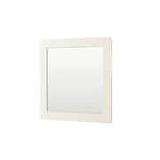 Specchio da parete quadrato 80x80 cm con cornice MDF bianca a righe verticali