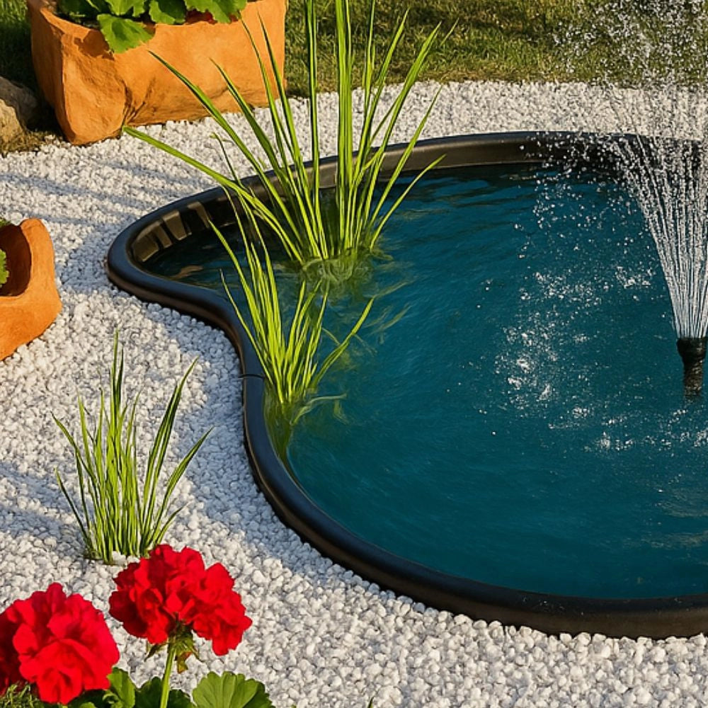 Laghetto da giardino vittoria nero litri 780 da 195x140xh50
