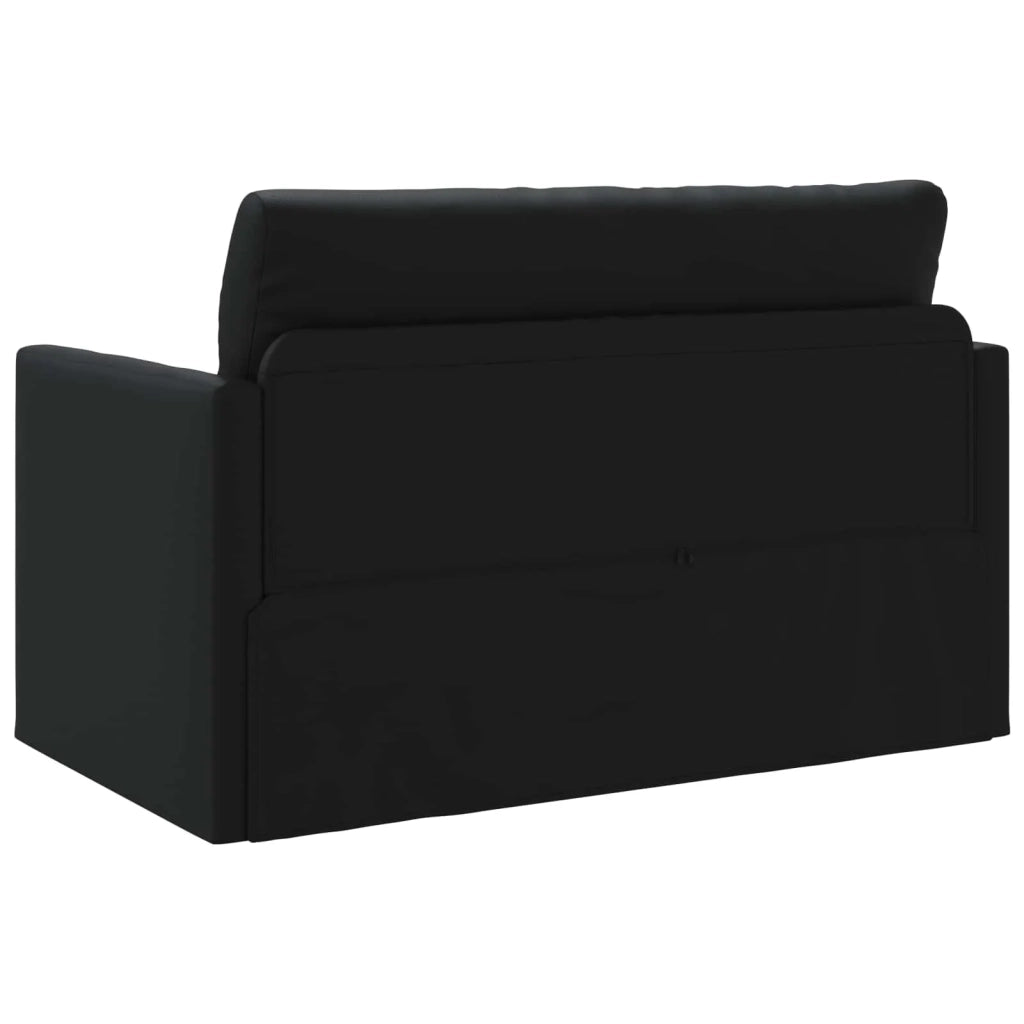 Divano letto | Sof¨¤ letto | Letto singolo Nero 124 x 71 x 78 cm Pelle Artificiale