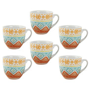 Set 6 Tazzine Tazze Caffè in Ceramica senza Piattini Mondello 2