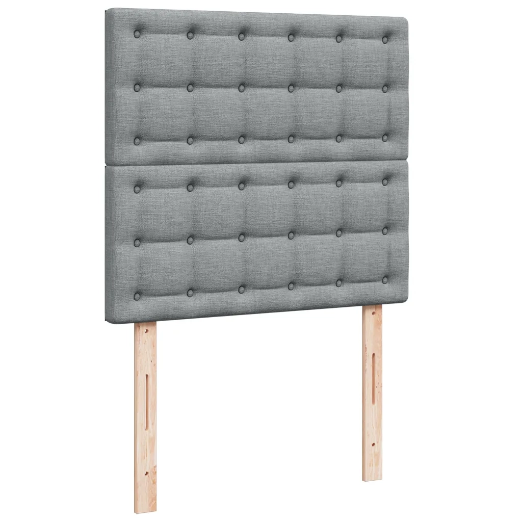Giroletto a Molle con Materasso Grigio Chiaro100x200 cm Tessuto 3290413