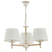 Lampadario sospensione classico Roksana Alfa 3xE14 Ø55 bianco