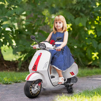 Scooter Elettrico per Bambini Licenza Ufficiale Piaggio Vespa 12V 4,5Ah Bianco