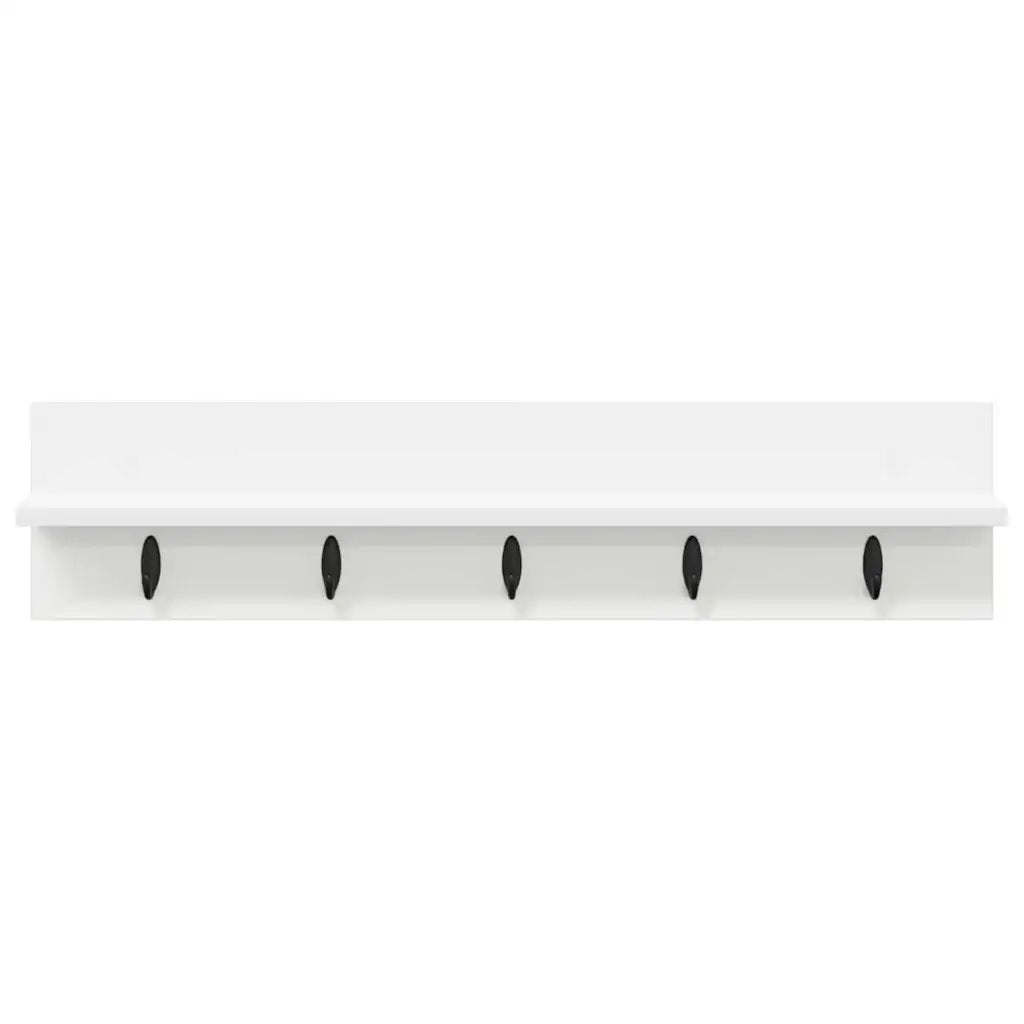 vidaXL Appendiabiti a muro Bianco 80 x 10.5 x 18 cm Legno multistrato