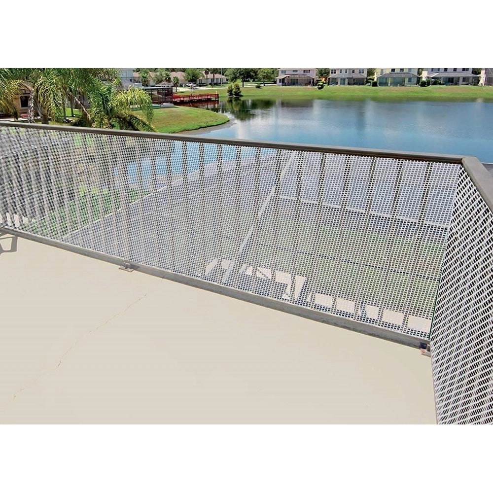 Trade Shop - Rete Di Plastica Protettiva 1 X 5 Mt Bianco Per Cancelli Recinzioni Balconi 206616 -