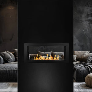 Camino a Bioetanolo da Incasso Bifacciale 90x15,2x40 cm Montefalco 90 Nero