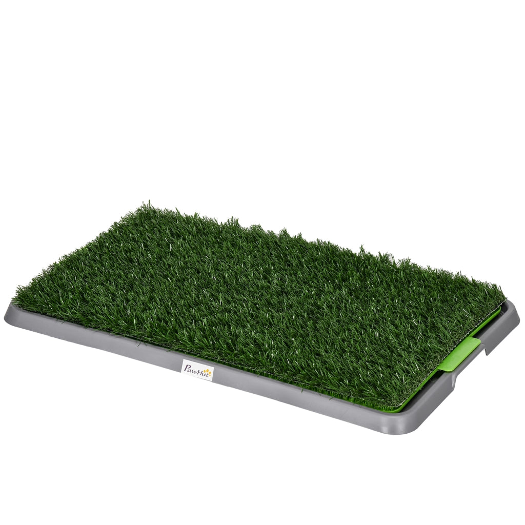 Tappeto Erba Sintetica per Cani con Griglia e Vassoio ¨C Zephmum ¨C Verde 67x41x3,5 cm