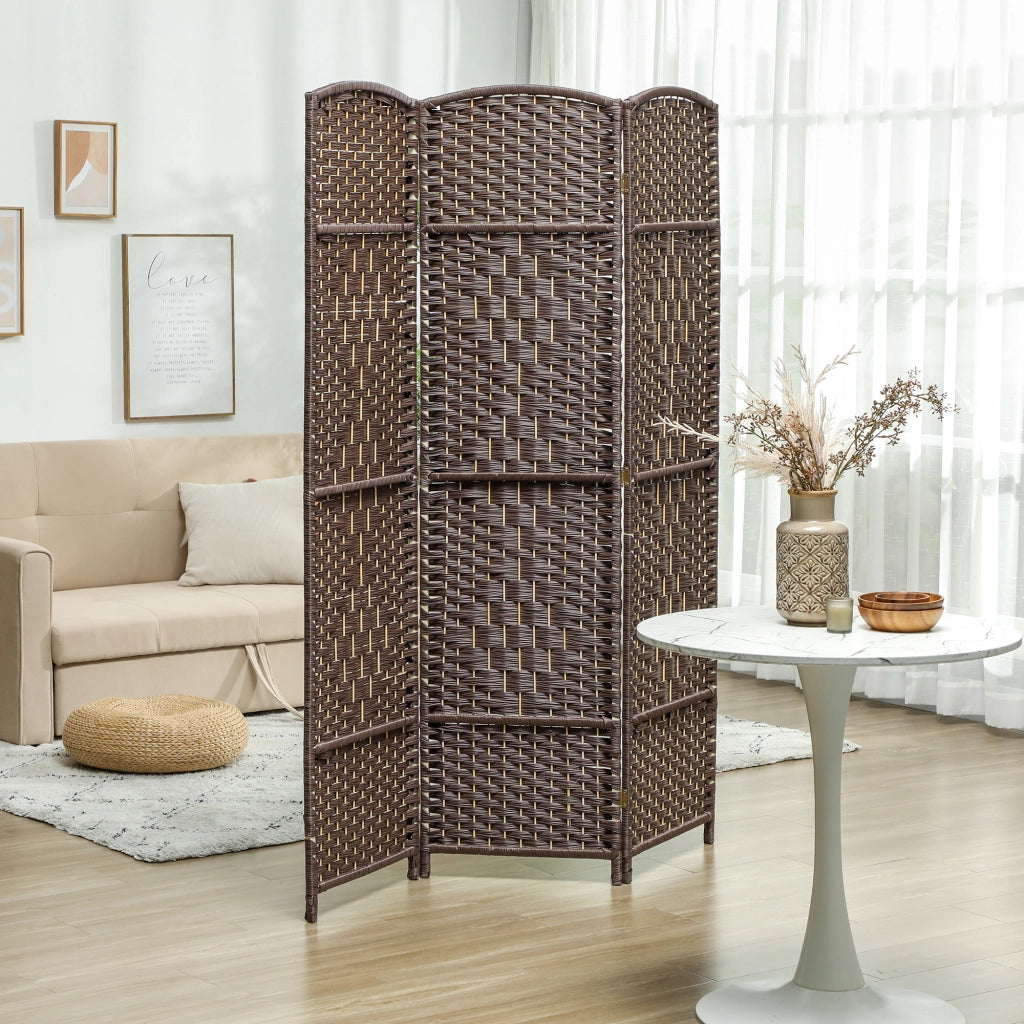 Paravent in legno 3 ante ¨C zephmum ¨C 135x180 cm marrone