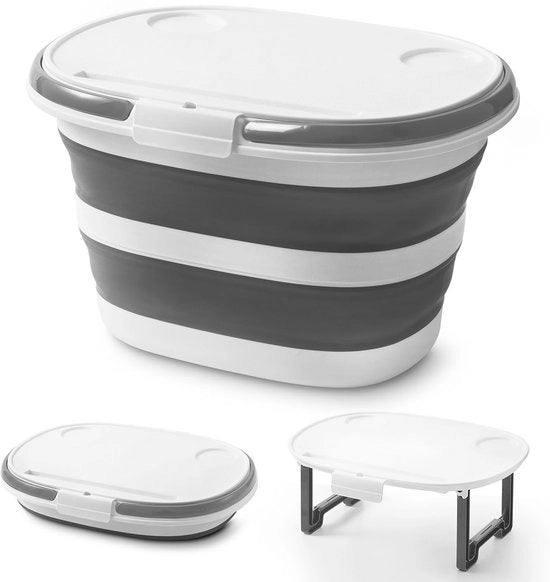 Emiciclo - Contenitore 16L Opvolutile - Coperchio Multifunzionale - Spaziale - Silicone - 4-in-1 - Progetto Innovativo