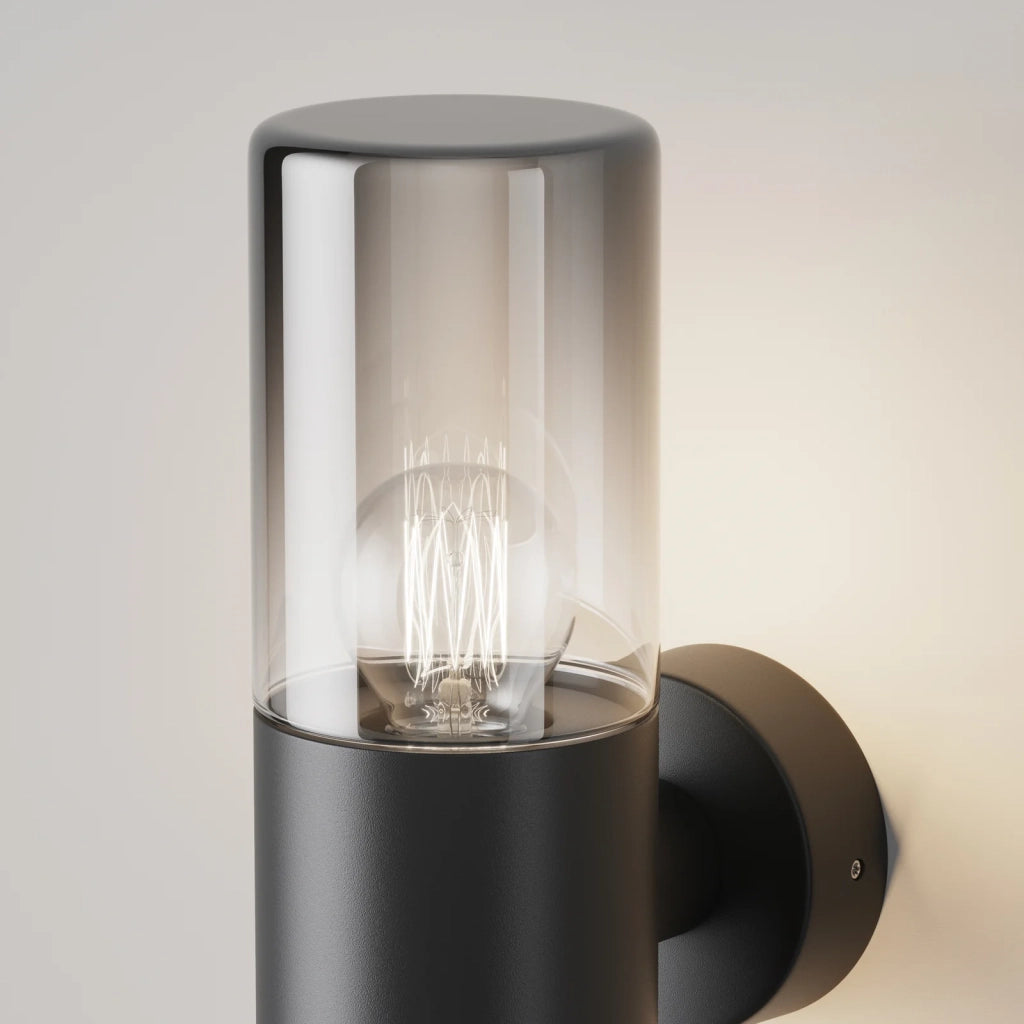 Maytoni Applique moderna Amas 2 luci E27 IP54 grafite alluminio vetro