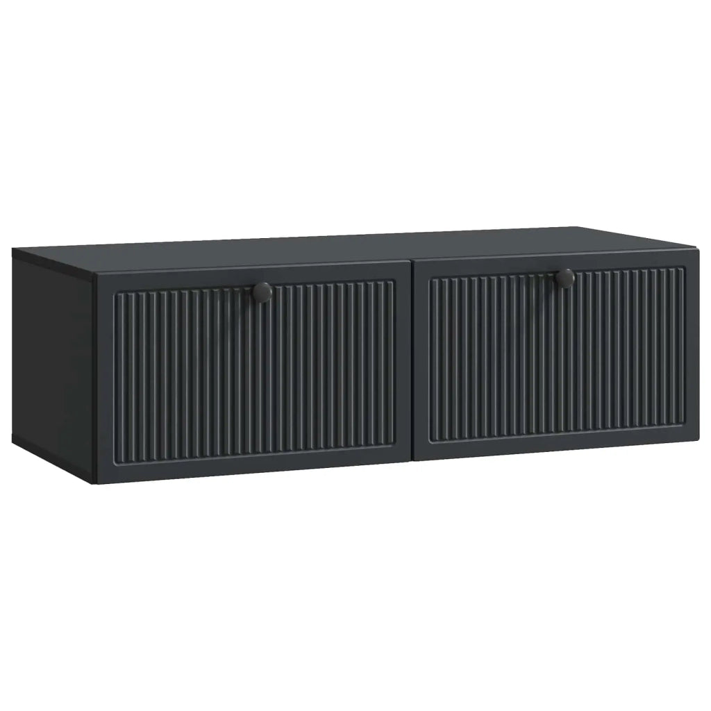 Mobile Porta TV da Muro Montaggio a parete Nero 98 x 41 x 30 cm 898016