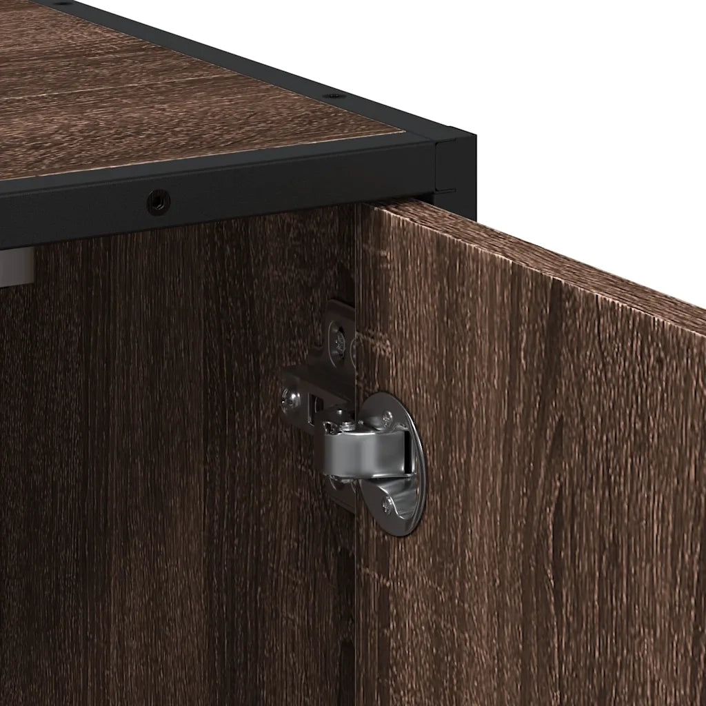 vidaXL Mobile Lavabo Bagno Rovere Marrone 65x33x60cm Legno Multistrato