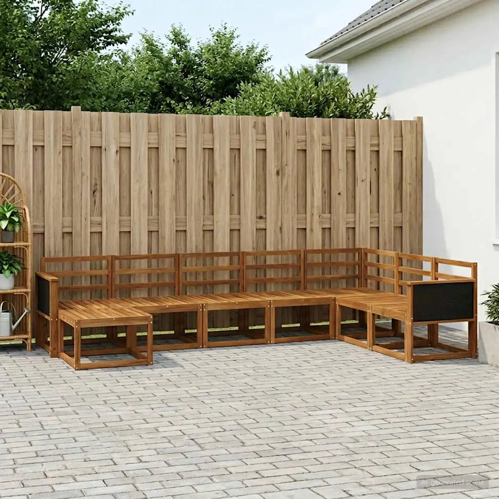 Set di divani da esterno 8 pcs Naturale