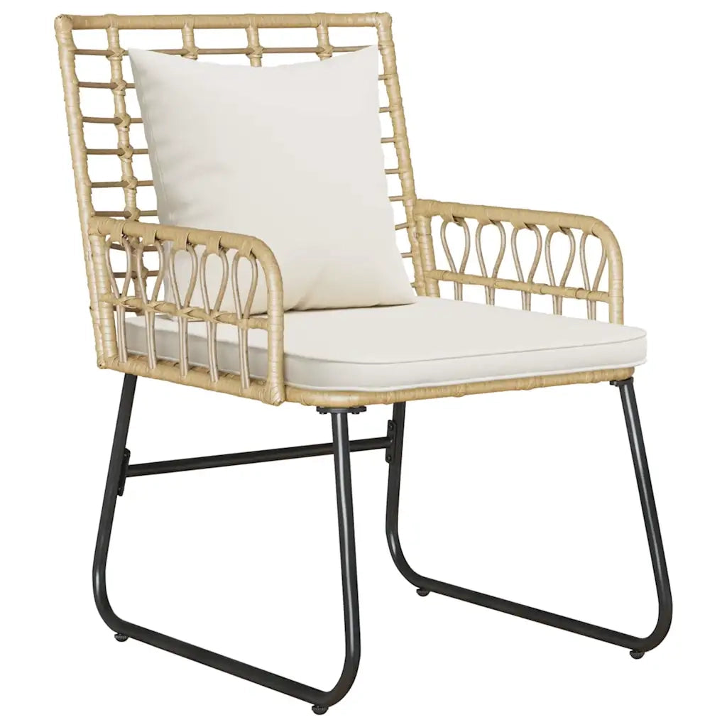 vidaXL Set da Pranzo per Giardino 3 pcs Marrone e Crema