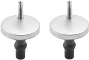 Sosteggi per WC universali, 2 pezzi, sospensioni superiori smontabili rapidamente, acciaio inossidabile, set di sostituzione con viti a espansione e viti, diametro 60 mm (migliorato)