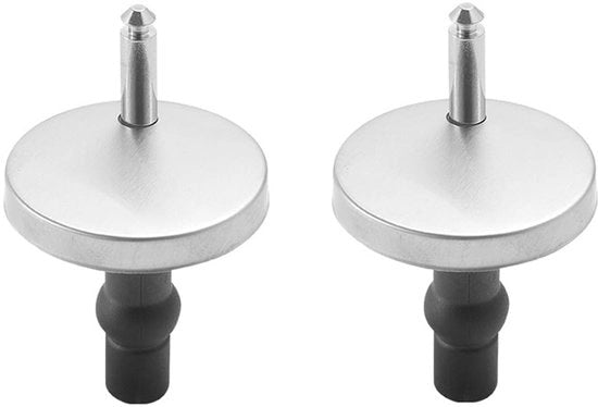 Sosteggi per WC universali, 2 pezzi, sospensioni superiori smontabili rapidamente, acciaio inossidabile, set di sostituzione con viti a espansione e viti, diametro 60 mm (migliorato)