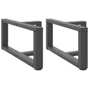Gambe per Tavolino da CaffÃ¨ a Forma di T 2 pz Antracite 60x25x(30-31) cm Acciaio