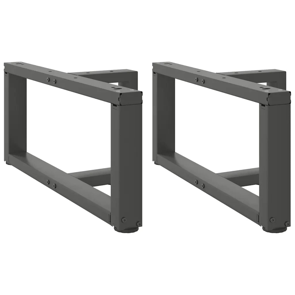 Gambe per Tavolino da CaffÃ¨ a Forma di T 2 pz Antracite 60x25x(30-31) cm Acciaio